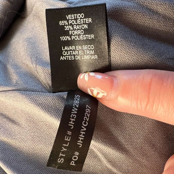 Jessica Howard Gray Mock Jacket Dress w/ Necklace - 16W - Picture 5 of 6